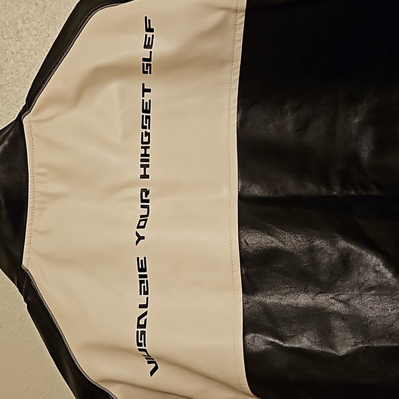 Men's  NWOT Jie Shan Nuo Yi Street Racing Suit Biker Jacket, PU Motorcycle - Picture 6 of 7